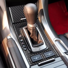 AeroBon Soft Carbon Fiber Interior Trim Overlay Compatible with 2009-2014 Acura TL, 2-Piece Auto Gear Shifter Panel and Center Console Storage Trim Set