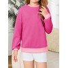 Haloumoning Girls Crewneck Sweatshirts Kids Casual Long Sleeve Loose Tops