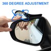 LivTee Blind Spot Mirror with Side Mirror Rain Guard, Carbon