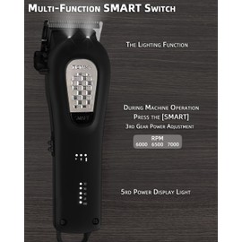 TCMKY Hair Clippers for Men Cordless&Corded Barber Clippers for Hair Cutting & Grooming Professional Hair Trimmer for Men Rechargeable Hair Trimmer Kit for Household(Black)