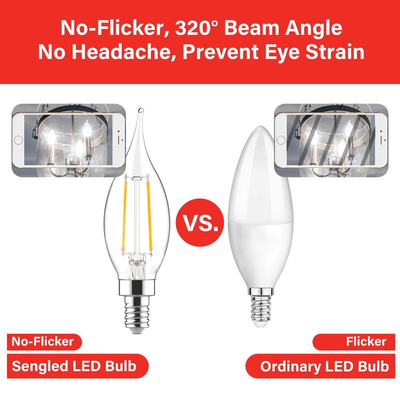 Sengled Candelabra Led Light Bulbs Dimmable, E12 Led Bulb 60