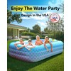 Sunrio 2025 Upgrade Inflatable Pool for Kids and Adults-120"*72"*22" Full-Sized