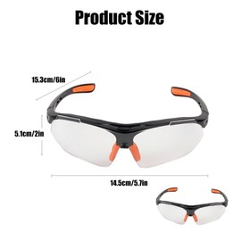 Dinghaole 2 Pcs Safety Glasses, Clear Safety Glasses, Work Anti Fog Scratch Safety Goggles Adult Clear Lenses, Work Glasses Safety, Eye Protection, for Welding Outdoor Construction Laboratory Chemical