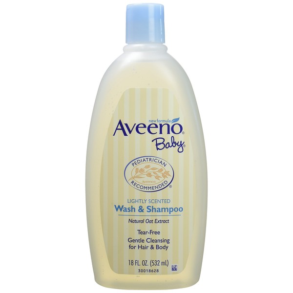 Aveeno Baby Wash and Shampoo,18 Fl. Oz., 2 Count