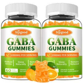 GABA Gummies for Adults, Relaxation, Zzz & Mood – Sugar-Free Calm Gummies with L-Theanine, 5-HTP, Vitamin D3 – Natural Zzz Support, GABA Supplements for Kids, Orange Flavor, 120 Count