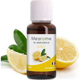 Mearome Organic Lemon Essential Oil (Made in France), 100% Natural Aroma, 1.0 fl oz (30 ml)
