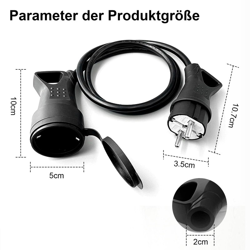 Schuko Coupling, Plug 230 V, Power Plug, Waterproof, Protective Contact