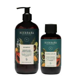 Hierbana - Pack Anticaída - Shampoo Anticaída con Extractos Naturales - 500 ml. Tratamiento para Fortalecer y Estimular el Crecimiento del Cabello + Loción Capilar Estimulante para el Nacimiento de Cabello Nuevo (Shampoo Anticaída + Loción Capilar)
