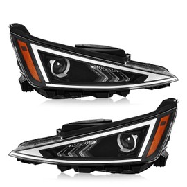 TTUN AUTO Compatible with 2019-2020 Hyundai Elantra Headlight Halogen&Projector Type without DRL 92101-F3500,92102-F3500(Driver & Passenger Side)