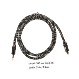 TEHAUX 1.5m Optical Audio Cable High-Performance Fiber Cable for Tv Game Consoles and Audio Systems Design Plated Connectors Flexible and Scratch-Resistant Protection