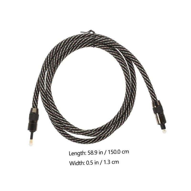 TEHAUX 1.5m Optical Audio Cable High-Performance Fiber Cable for Tv