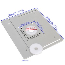 KETIPED Aluminium Router Table Insert Plate,Woodworking Benches Router Flip Plate W/Miter Gauge Guide Aluminium Fence Sliding Brackets,Multifunctional Trimming Engraving Table,MG-054SV