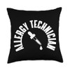 Allergy Technician Pocket Wear Allergy Testing Expert Throw Pillow