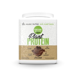 Portions Master Plant Protein Organic Plant Based Protein Powder with Fermented Brown Rice Complete Amino Acid Profile Vegan Non GMO Gluten Free (375g, Chocolate)