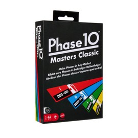 Mattel Games - Phase 10 Masters Classic, gioco di carte in stile ramino con 60 carte Obiettivo di fase e colpi di scena, per famiglie e amici, 2-6 giocatori, giocattolo per bambini, 7+ anni, JFD07