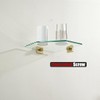 JQK Corner Glass Shelf, Brushed Gold Bathroom 304 Stainless Steel