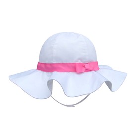 SNW - Gorro de verano para bebé con gorro de béisbol para bebé, Blanco/Rosa, 3 Años/4 Años