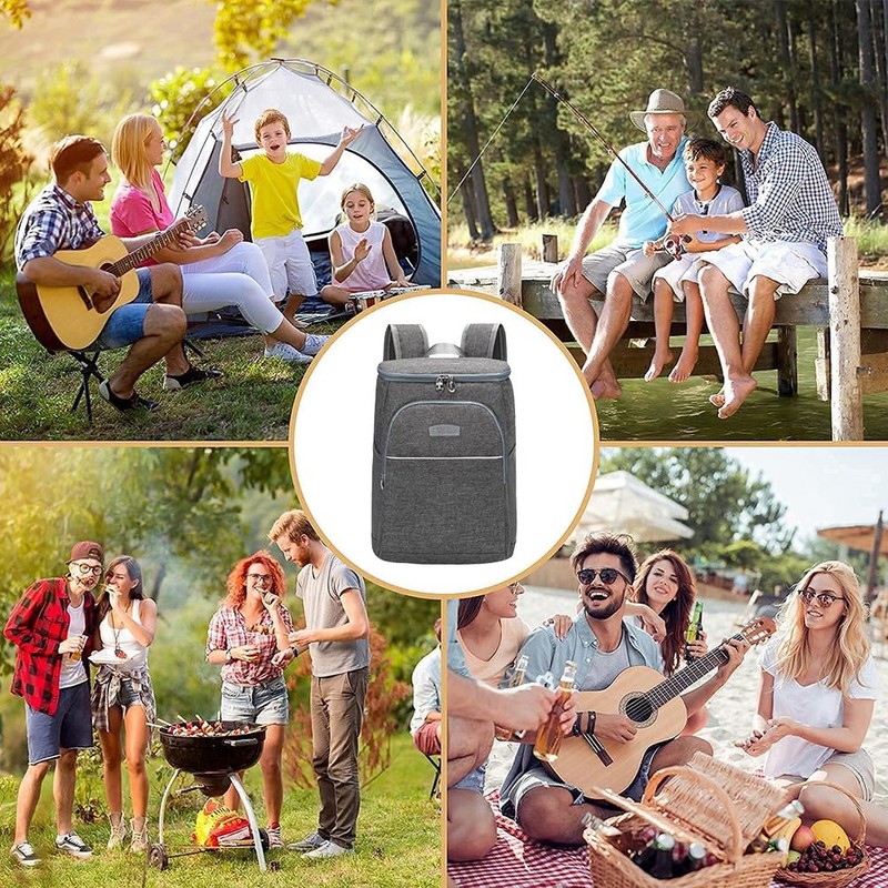 Outdoor Cooler Backpack Leakproof Waterproof Insulation Soft Portable Lunch Bag