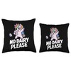 No Dairy Please Milk Dairy Allergy Lactose Intolerance Throw Pillow