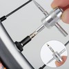 MIVES 4-in-1 Multifunctional Valve Stem Removal Tool, 4Pcs 4.8x3.3cm/1.88x1.29in Silver