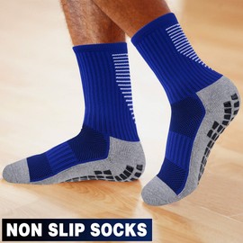 JHM Grip Non Slip Anti Slip Non Skid Slipper Sport Athletic Socks for Men and Women for US shoe sizes 6-12