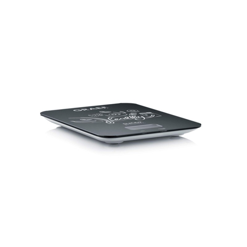 GRAEF KS 202 Digital Kitchen Scales, Black, Easy to Clean
