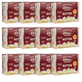 Amish Country Popcorn | Old Fashioned Microwave Popcorn | Ladyfinger Butter - 36 Bags | Non-GMO, Gluten Free, Microwaveable and Kosher (Ladyfinger Butter - 36 Bags)