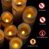 antizer Flameless Candles Birch Bark Effect Battery Operated Candles 4"