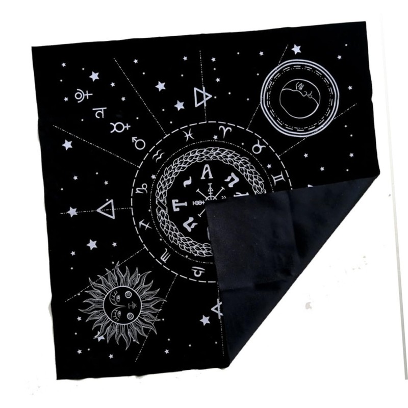 BIUDECO Divination Cards Tablecloth Lightweight Pagan Altar Cloth for Home