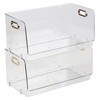 DynkoNA 2-Pack Stackable Makeup Organizer Bins, Clear Stacking Pantry Bins