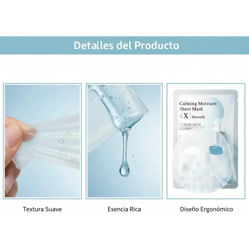 Kit 10 Mascarillas Coreanas Faciales Centella Ácido Salicílico Anti Acné