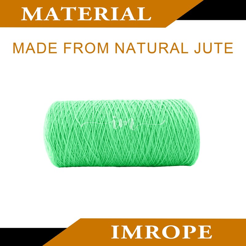 IMROPE 1mm x 1000 Feet Light Green Jute Rope, Twine