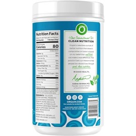Orgain Collagen +Superfoods with 20 Grams of Grass-Fed Collagen and Vitamin C, Unflavored, 25.6 oz