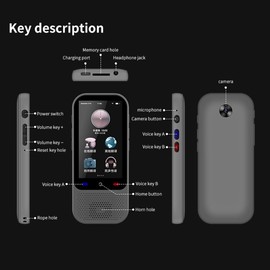 Language Translator Device with 138 Languages Voice Translating 16 Offline Translation Simultaneous Interpretation Support Voice Video Recording Text/Photo Translate Group Chat