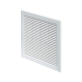 White Air Vent Grille 200mm x 200mm with Fly Screen Wall Ventilation Cover 20cm