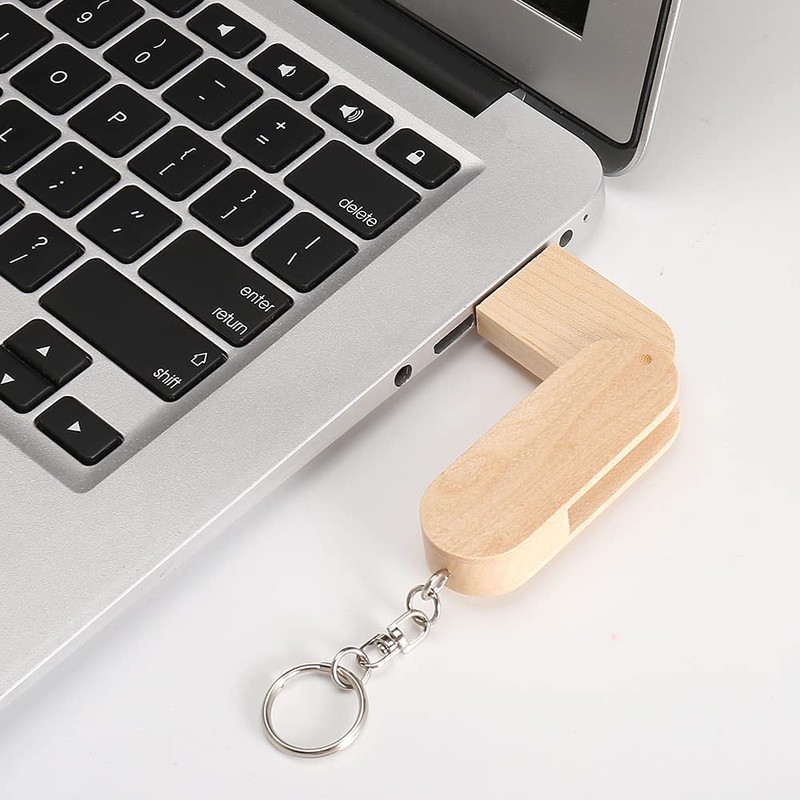 HOZYALE USB Stick Wooden USB 2.0 Flash Drive 64 GB
