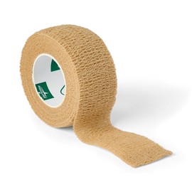 Medline Non-Sterile Latex Self Adherent Cohesive Bandages, Tan, 1" x 5 yds., (2.5 cm x 4.6 m), Pack of 30