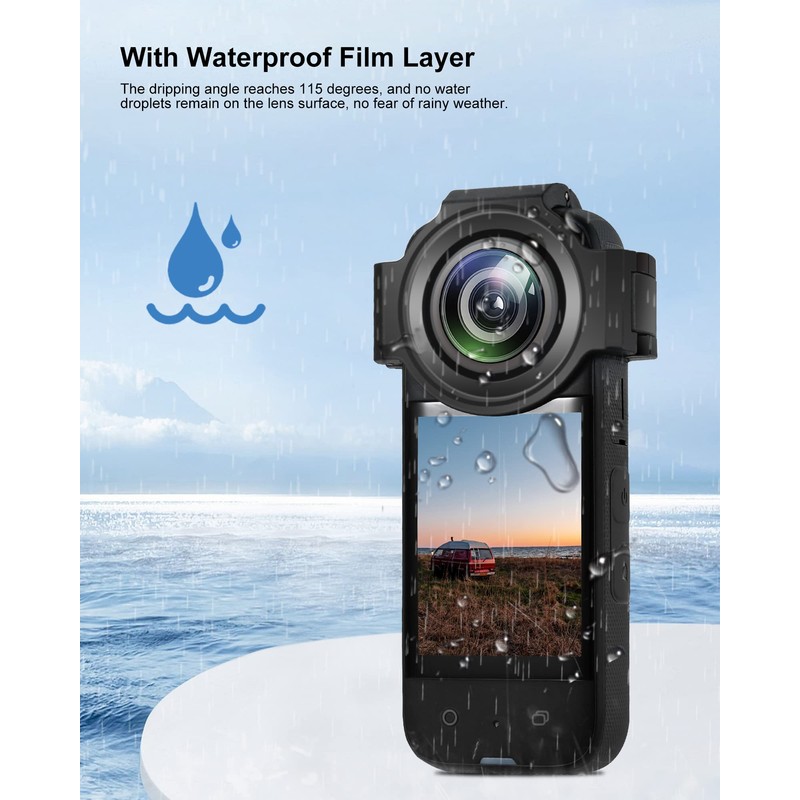 PULUZ Waterproof Lens Guard Protective Cover for Insta360 X3 Anti-Scratch