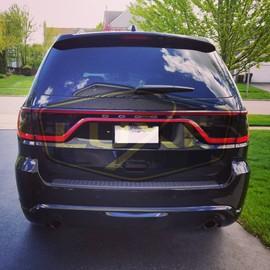 Luxe Auto Concepts Tail Light Tint Kit for 2014-22 Dodge Durango- Dark Smoke Gloss | Exact Cut Vinyl Overlays | Tinted Dry Application Luxe LightWrap Film with Air Release Technology
