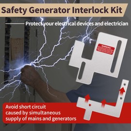 Generator Interlock Kit Compatible with EaT/Cutler Hammer BR Series Breaker Box 150 A/200 Amp, Apply to 1 1/4-1 7/16 Inches Spacing Between Main and Generator Circuit Panel, Breaker Panle Lockout Kit