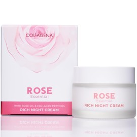 Collagena Rose Essential – Reichhaltige Nachtcreme mit Rosenöl & Collagenpeptiden (50 ml)