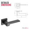 Decoranddecor Spectra Matt Black Door Aluminium Handles Lever On 54mm