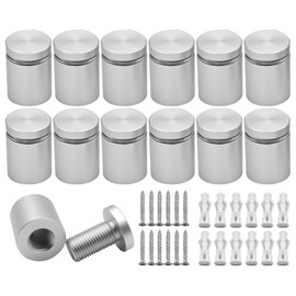 KENSHIRE Solid Aluminum Spacer 19x20mm Wall Mount Advertising Screws Fixing Screws Spacers for Acrylic Frames Pictures Billboard Glass Poster Signs Display