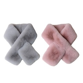 CVDYWDJIE 2 Stück Weicher Und Warmer Schal, Plüschschal, Winterschal Für Kinder, Einfacher Klassischer Schal, Winterkälteschutzzubehör