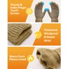 Caseeto Winter Gloves Men, Touch Screen Gloves Driving Gloves Men