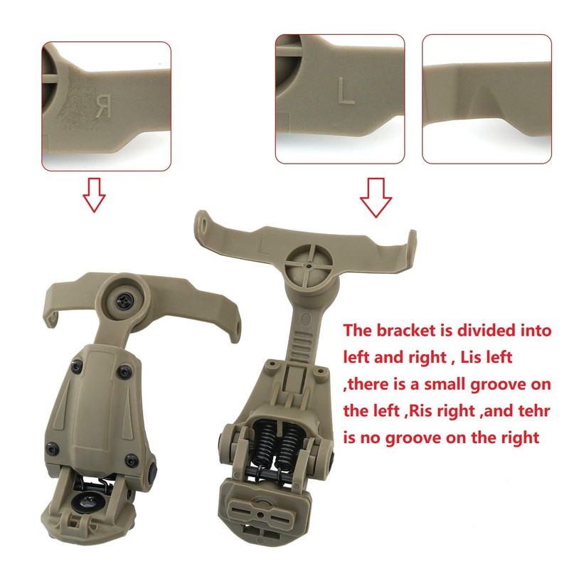 HEARFALCOM Tactical Helmet Adapter Wendy Rail Adapter Compatible with Walker's