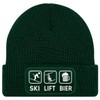 MoonWorks® Men's Beanie with Patch Knitted Hat with Saying Skiing