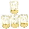 Ciieeo 4pcs Metal Brush Pot Pen Holder for Desk Cosmetics