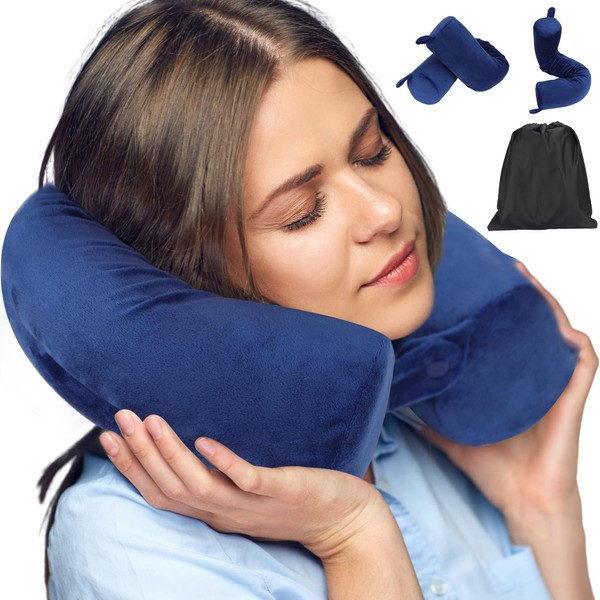 BB FUN HOUSE Convertible Neck Pillow for Travel Twist Memory