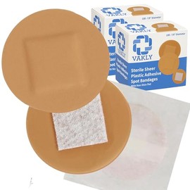 200 vendas de plástico transparente (2 cajas de 100) + guía de kit de primeros auxilios Vakly (200)